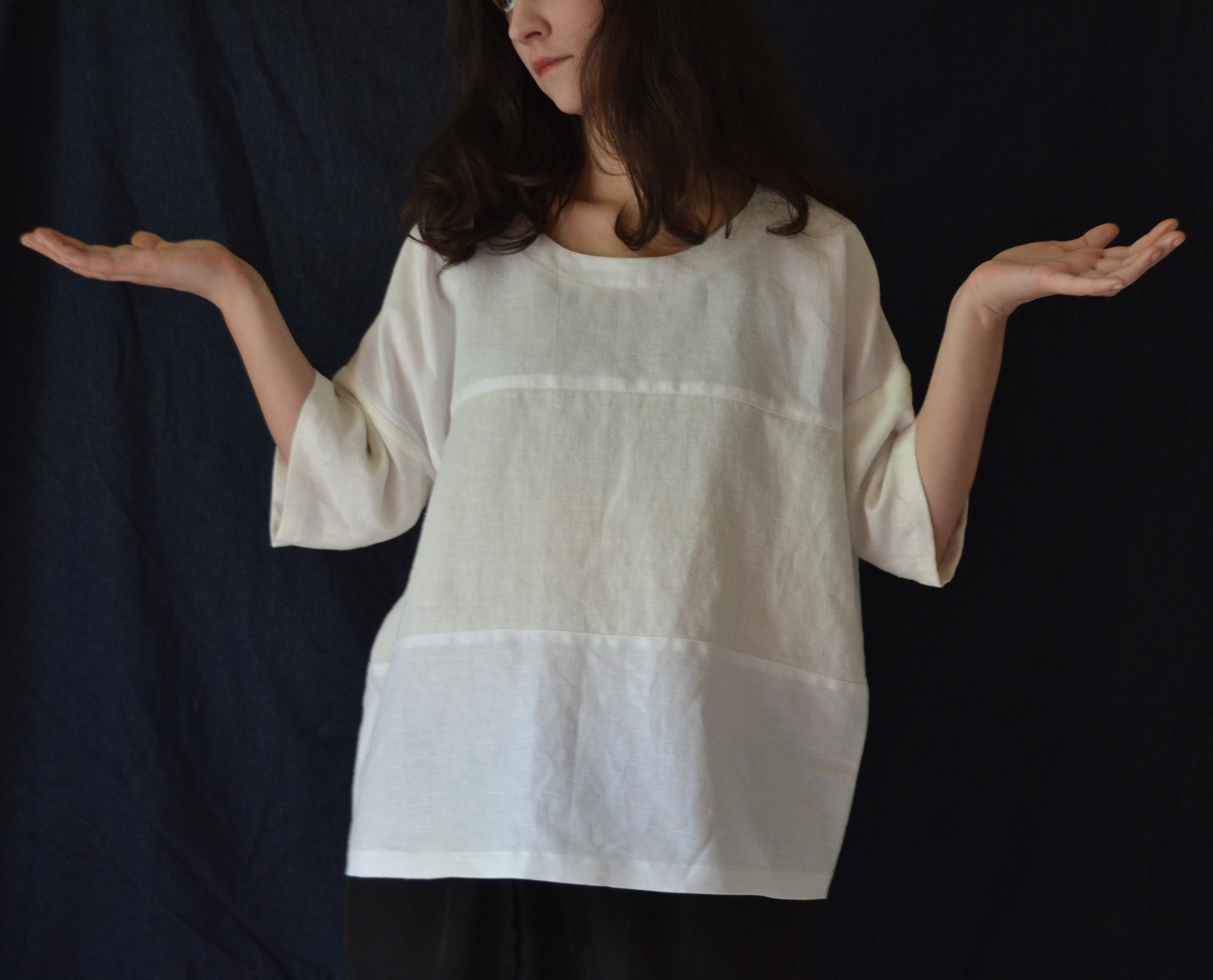 Item N 21. Relaxed White Linen Box Top. Etsy
