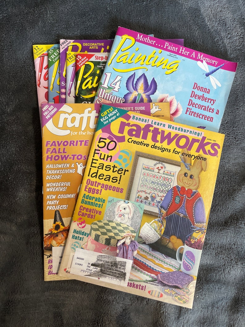 Magazine Lot of 3-5 Mix Media, Junk Journal, Collage, Vintage to Modern ...