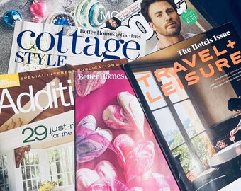 Magazine Lot of 3-5 Mix Media, Junk Journal, Collage, Vintage to Modern ***READ DESCRIPTION***