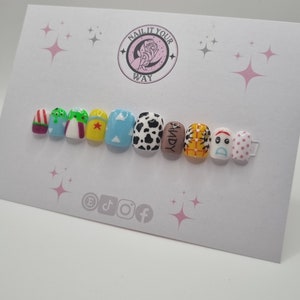 Sheriff & Space Ranger Press On Nails • Custom • Pre-sized • Stick On • Temporary • Glue