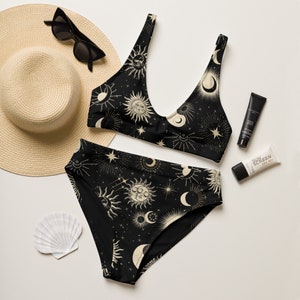 Lace up sun and moon padded shop tankini swimsuit