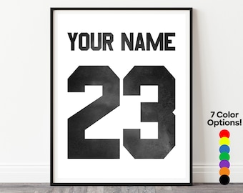 Custom Jersey Poster, Personalized Jersey Art, Custom Sports Print, Jersey Gifts, Custom Sports Decor, Custom Name Sports Wall Art, Son Gift