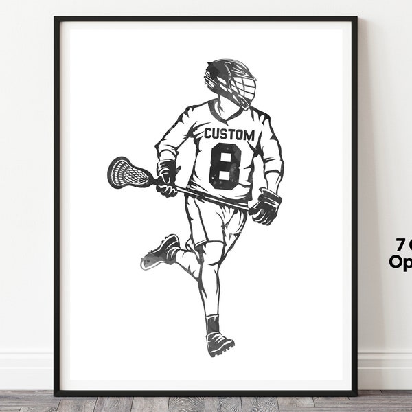 Lacrosse Wall Art Etsy