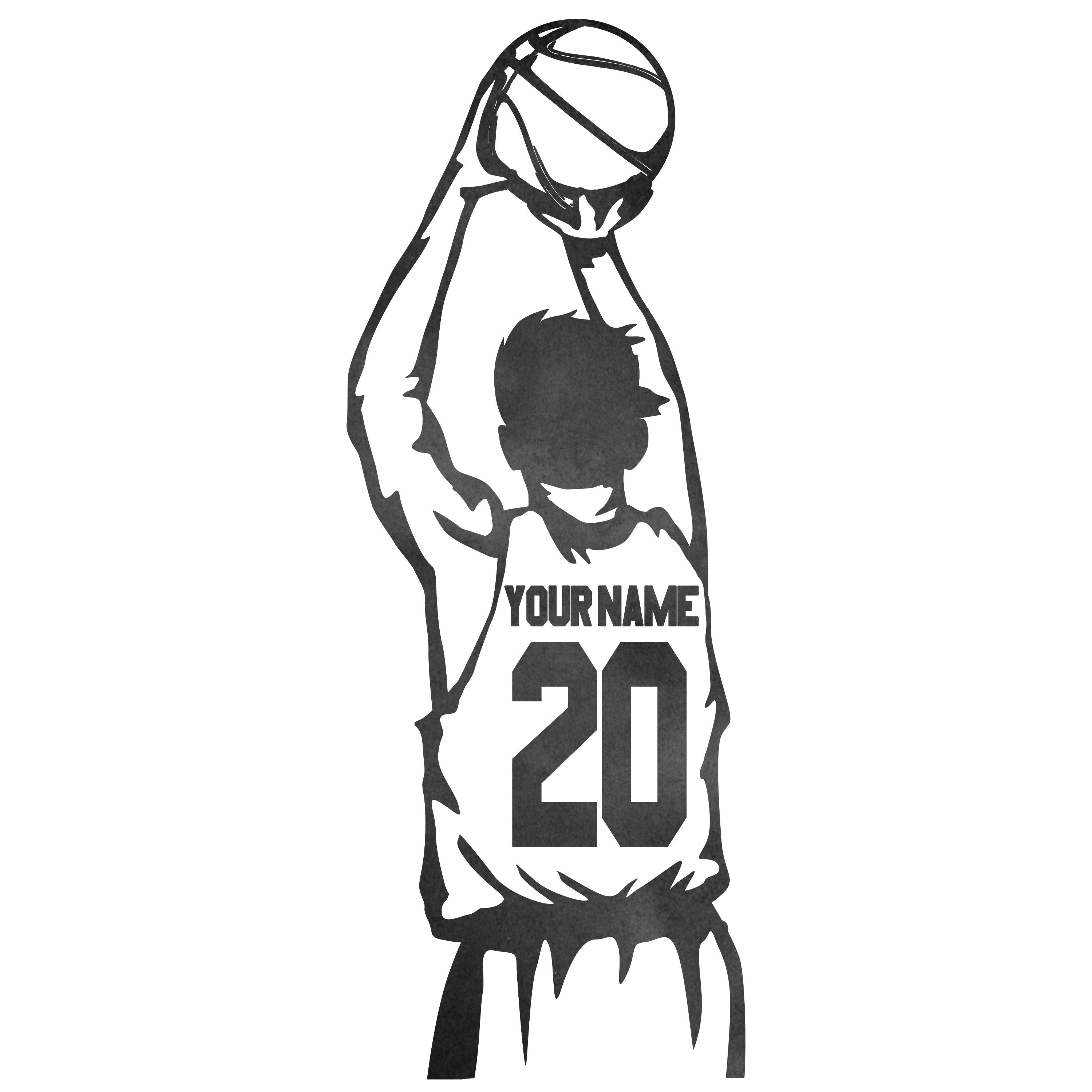 Custom Basketball Poster, Personalized Basketball Jersey Art