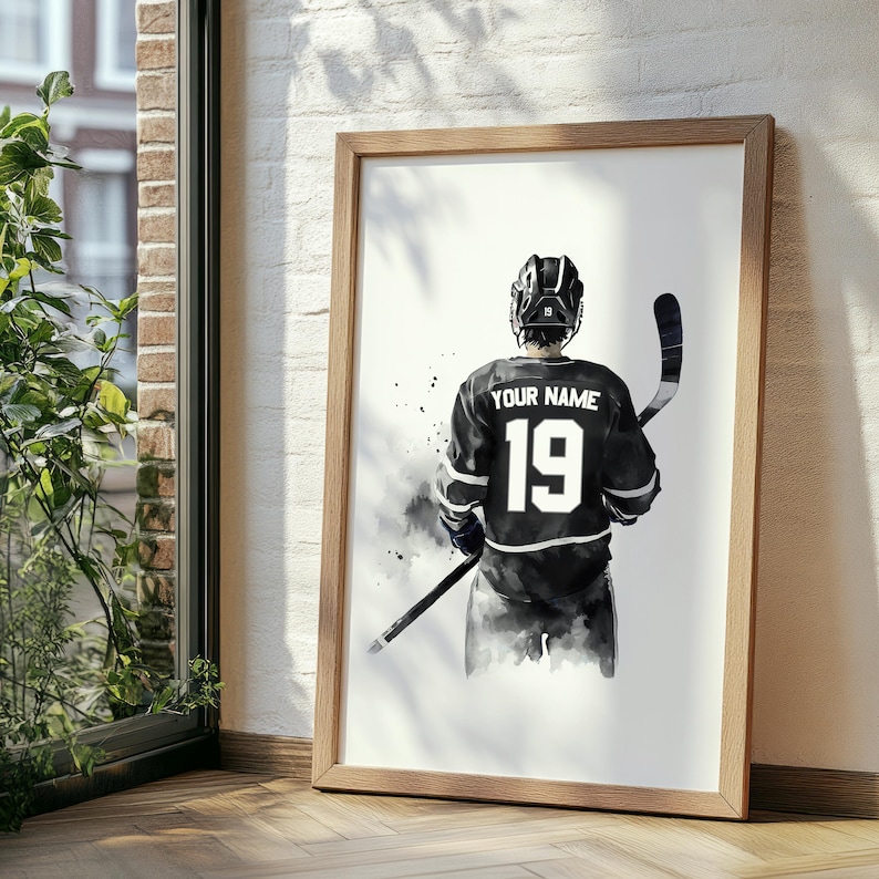 a picture of a hockey player with a stick