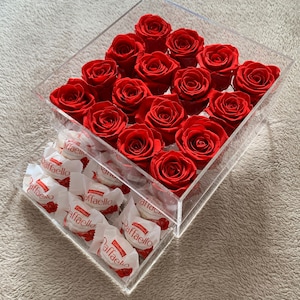 Rose Box Infinity Roses Gift Girlfriend Mother Long Durable Roses Durable Roses Real Roses