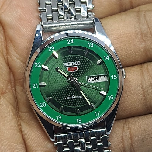 Vintage Seiko 5 Automatic Mechanical Watch Movement 6309 Blue Etsy