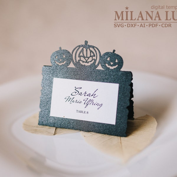 Halloween Place Card - Etsy