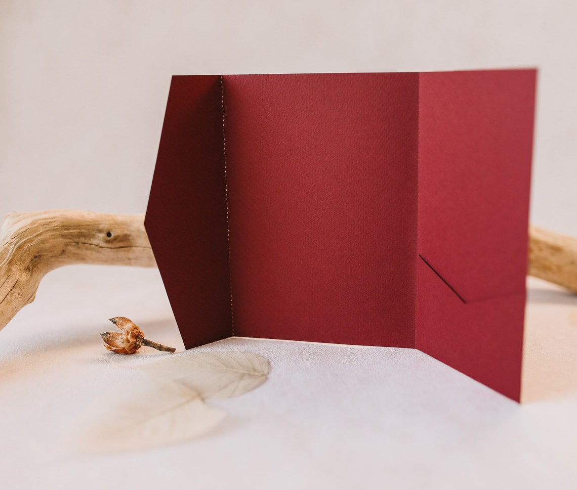 SVG Pocket Trifold Wedding Invitation Template Pocket Etsy