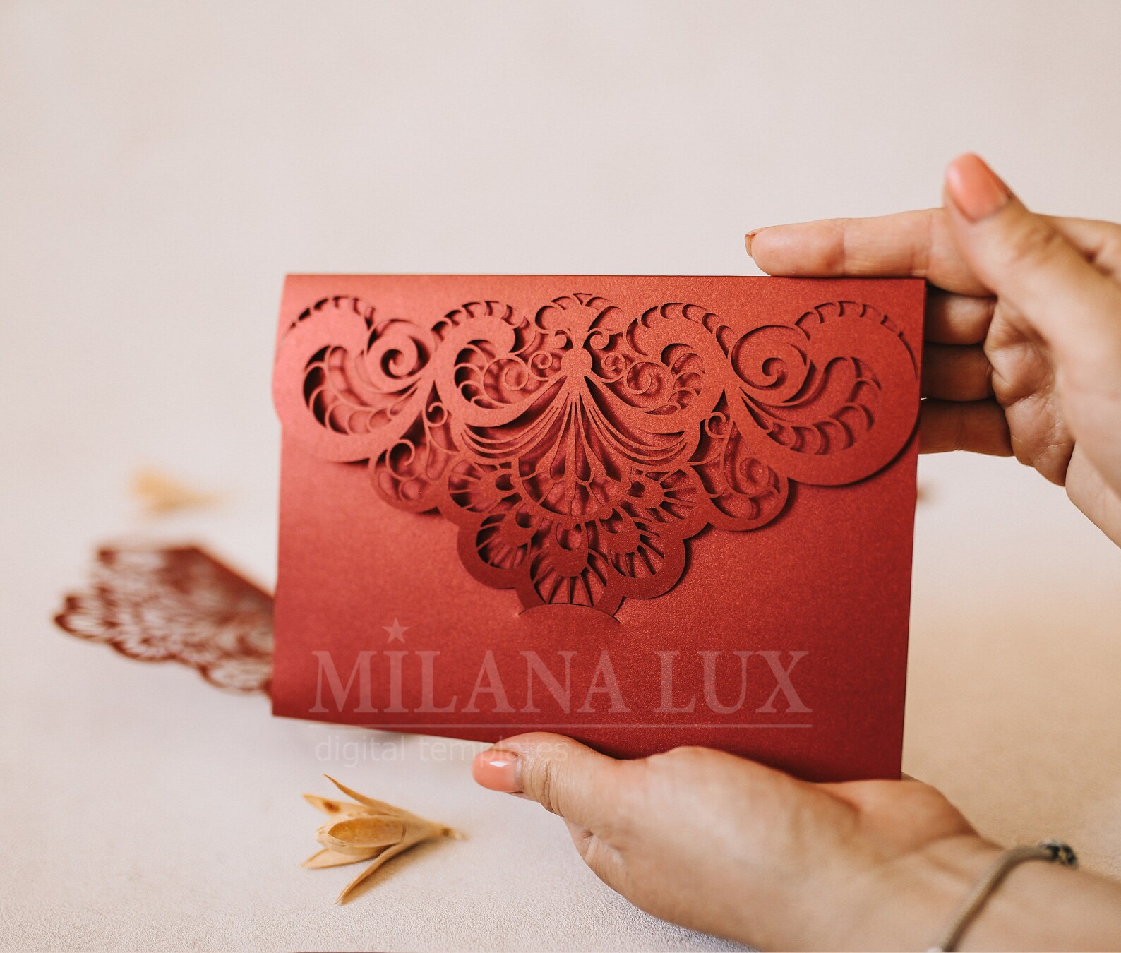 Svg Trifold Wedding Invitation Template Pocket Envelope Lace Etsy