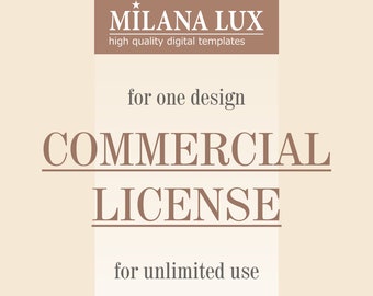 Commercial Licence (Single item) - Unlimited use - Digital goods