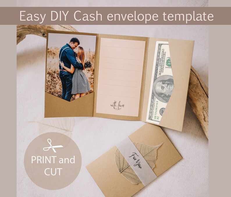 DIY Printable Cash Envelope Template for Cricut Money Holder Etsy