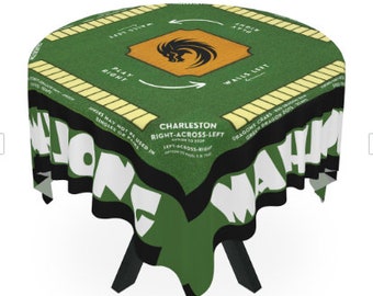 Nappe de mahjong avec règles, instructions sur la nappe, taille 55,1 pouces par 55,1 pouces facile pour les débutants qui débutent dans le mahjong, mah-jong