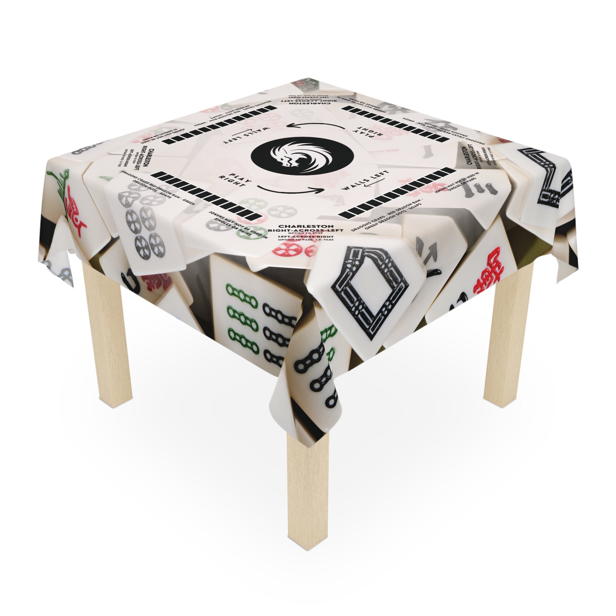 Mahjong Tile Design Tablecloth With Instructions Mahjong Tablecloth