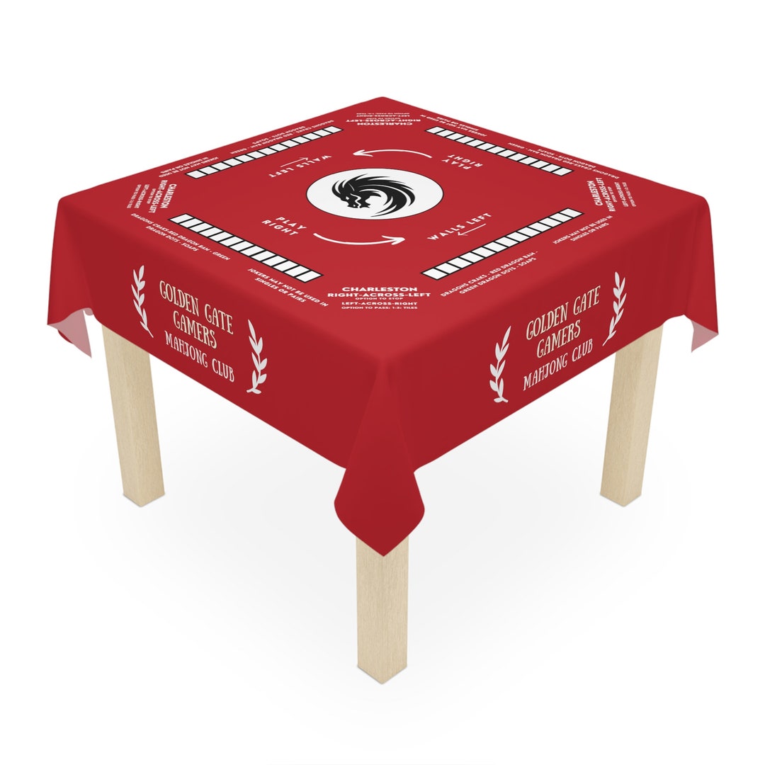 Personalized Mahjong Tablecloth With Rules on the Tablecloth, Represent