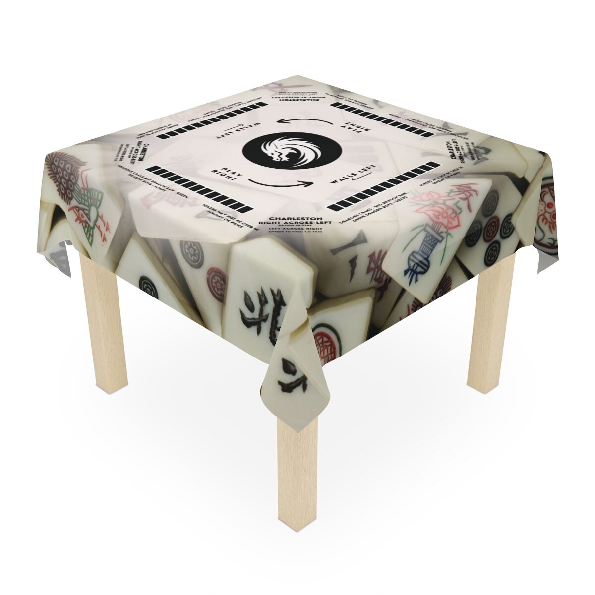 Mahjong Tile Design Tablecloth With Instructions Mahjong Tablecloth