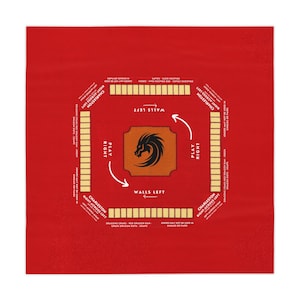 Mahjong Tablecloth, Rules and Instructions, Game Board (55.1 x 55.1)