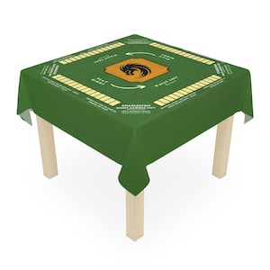 Mahjong Tablecloth with Rules, Beginner-Friendly, 55.1&quot; Square