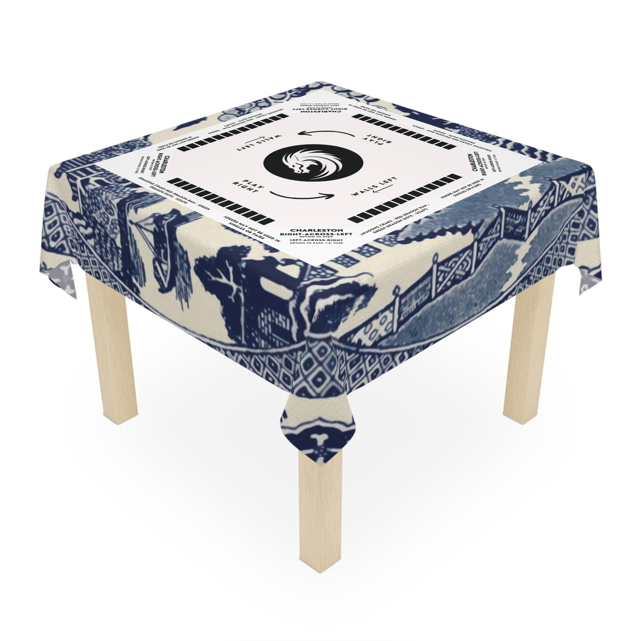 Modern Zen Mahjong Tablecloth With Instructions Mah Jongg Table Cover