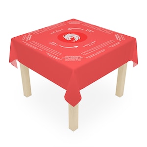 Mahjong Tablecloth with Game Rules, Beginner Friendly