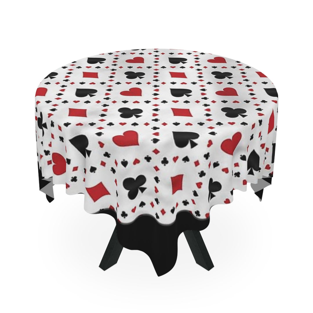 Spades Gaming Tablecloth, Poker Bridge Gaming Table Cloth Square Casino