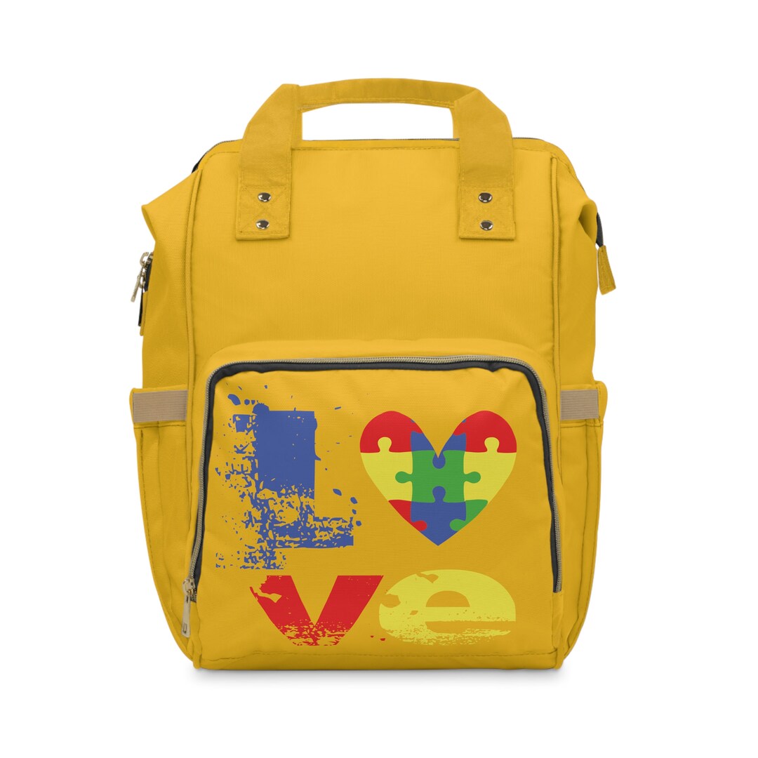 Autism Backpack Heart Puzzle Backpack Etsy