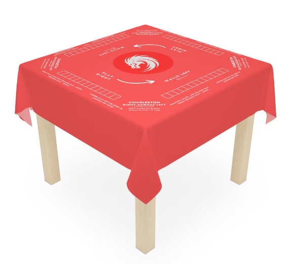 Premium Mahjong Mat With Rules Mahjong Tablecloth Size 55 X 55, Mahjong