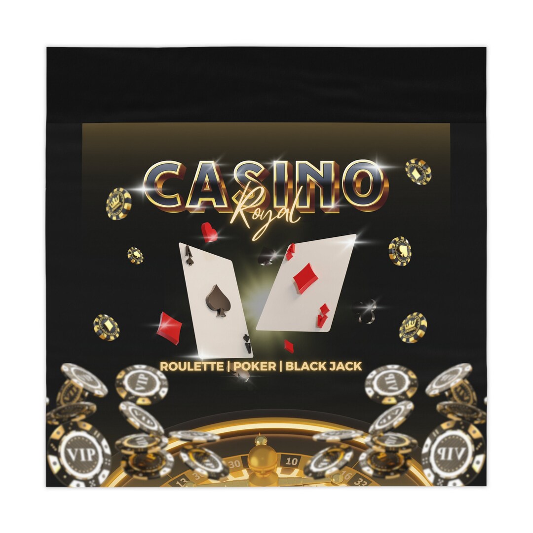 Custom Tablecloth, Casino Game Table Cloth, Game Night Party Supplies