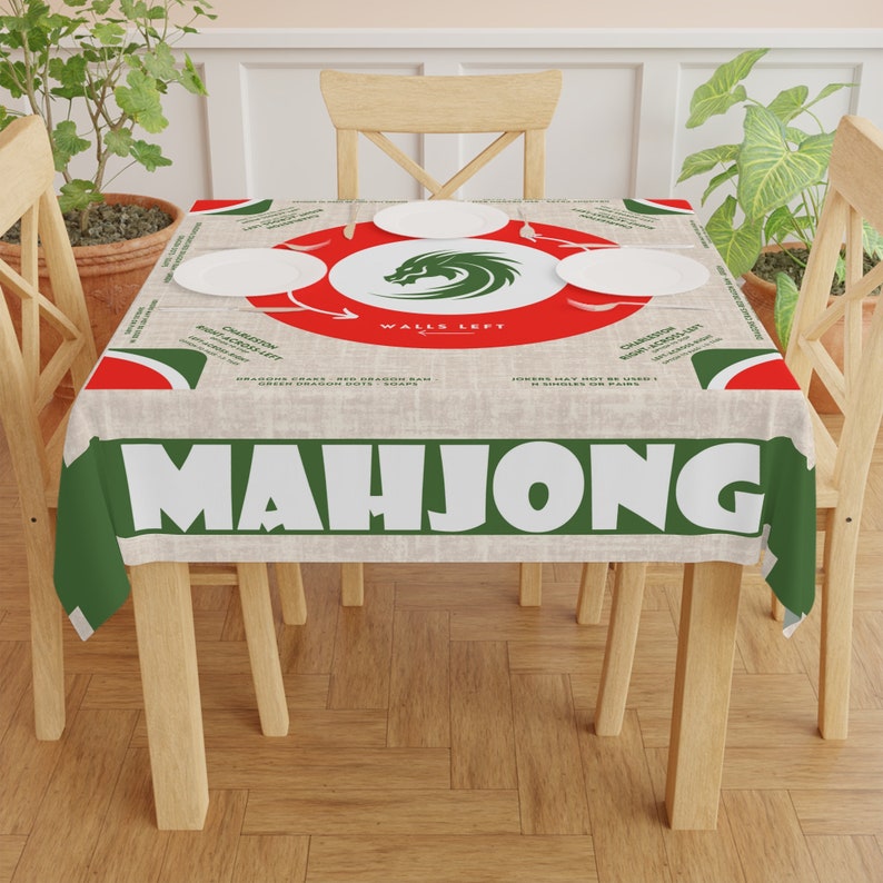 Mahjong Game Mat Thickened Mahjong Table Mat With Rules, Non-Slip Noise
