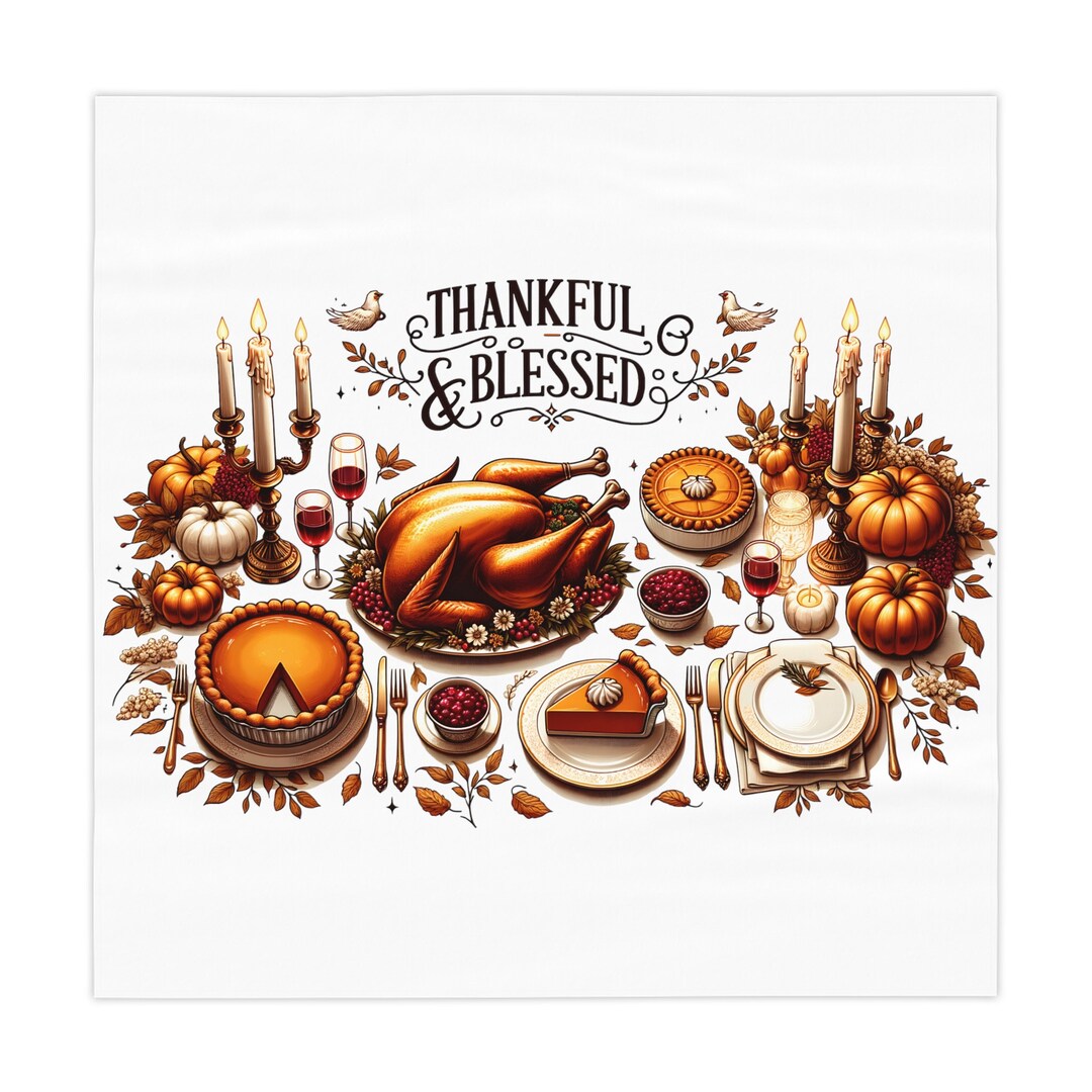 Tablecloth for Thanksgiving, Thanksgiving Joy Tablecloth 55.1 X 55.1 Elevate Your Holiday Feast