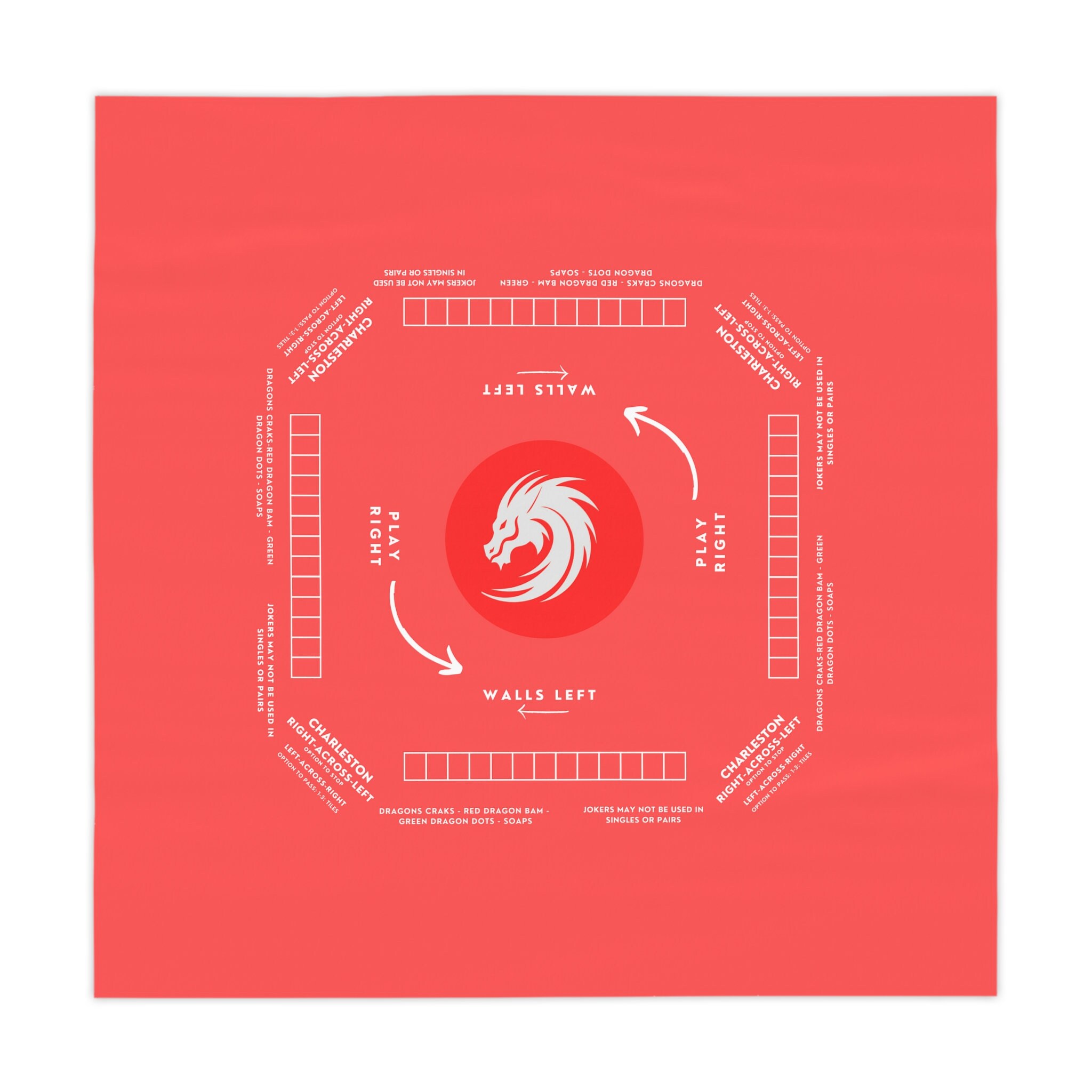 Mahjong With Rules, Customize Tablecloth, Pink Color to Match Your