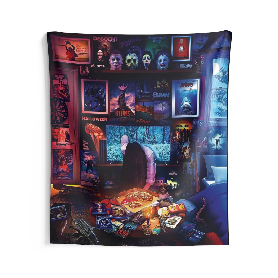 Classic Horror Movie Tapestry Indoor Wall Tapestries Etsy