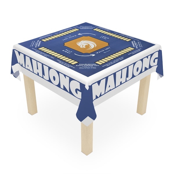 Mahjong Tablecloth With Rules Etsy