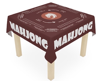 Mahjong personnalisé avec règles, couleur de la nappe personnalisée pour l'assortir à vos carreaux, instructions sur la nappe, faciles à suivre pour les débutants
