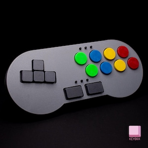 Mando arcade sin palanca personalizado – Keybox Maverick – Joystick compacto con botones para PC y consolas de juegos