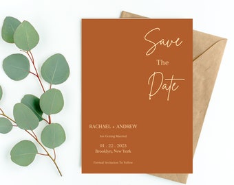 Wedding Save The Date Template | Save The Date | Editable Save The Date | Neutral Save The Date Card | Save The Date Template | Wedding Card