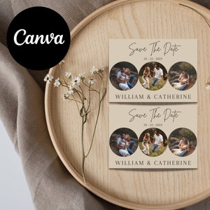 Printable Save The Date Template Edit With CANVA 100% Editable Text Save The Date With Photo Picture Download Custom Wedding image 6