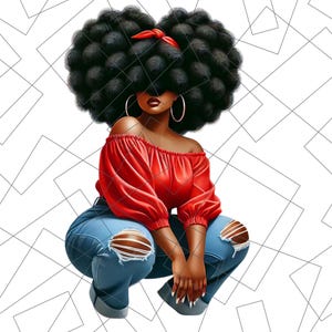 Paquete de hermandad PNG / Arte digital de mujeres afro / Diseño de sublimación mágica de chica negra / Descarga instantánea / Mujeres negras fuertes / Reina de la melanina