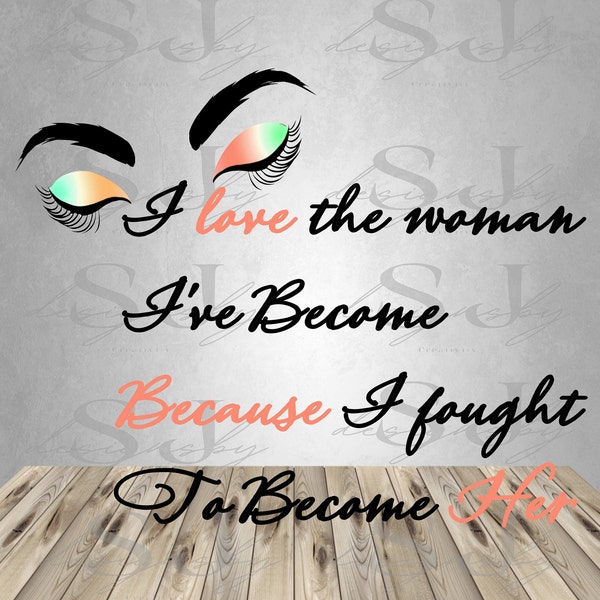 Targa In Latta Vintage I Love The Woman I've Become | Decorazione Murale 20x30 Cm Con Fori | Per Bar, Cameretta, Ufficio - 4