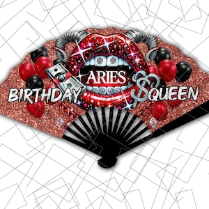 Aries Birthday Queen Clack Fan Template (PDF)