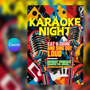 Volantino serata karaoke, volantino evento, modello volantino fai da te, volantino invito festa, volantino festa sabato venerdì sera, volantino social media club