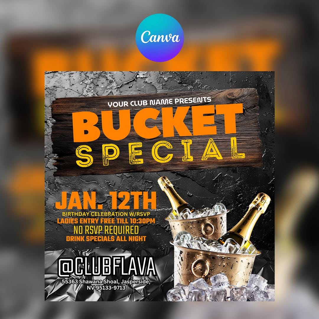 Editable Beer Bucket Flyer, DIY Event Flyer, Party Flyer, Beer Bucket ...