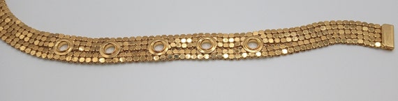 1980s Gold Tone Metal Mesh Women's Belt - image 5