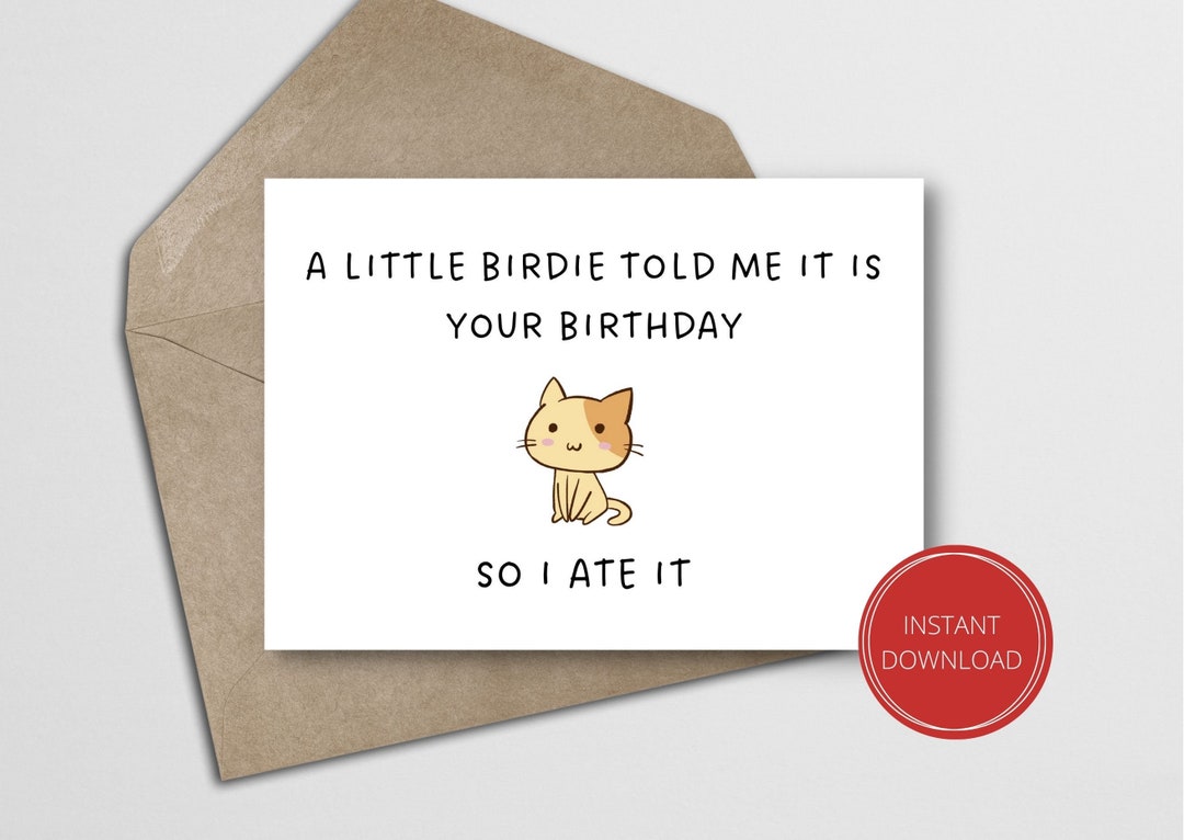 Funny Printable Halloween Card Digital Halloween Card Halloween Cat ...