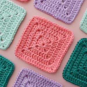 Granny Square Crochet Pattern – How to Crochet the Perfect Modern Granny Square | Digital Download Tutorial