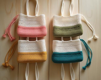 Crochet Market Bag Pattern – French-Style Mesh Tote (Digital Download)