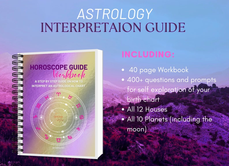 Astrology Interpretation Guide & Workbook Bundle horoscope ebook printable pdf ebook learn astrology Astrology Journal and Guide image 5