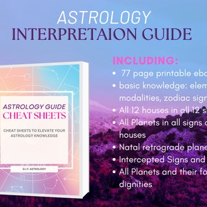 Astrology Interpretation Guide & Workbook Bundle horoscope ebook printable pdf ebook learn astrology Astrology Journal and Guide image 4