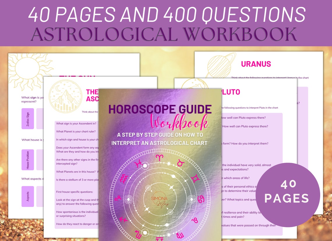 Astrology Chart Interpretation Workbook | 40 Page Advanced Workbook to ...