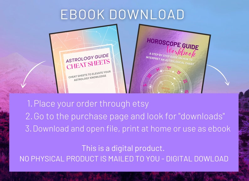 Astrology Interpretation Guide & Workbook Bundle horoscope ebook printable pdf ebook learn astrology Astrology Journal and Guide image 6